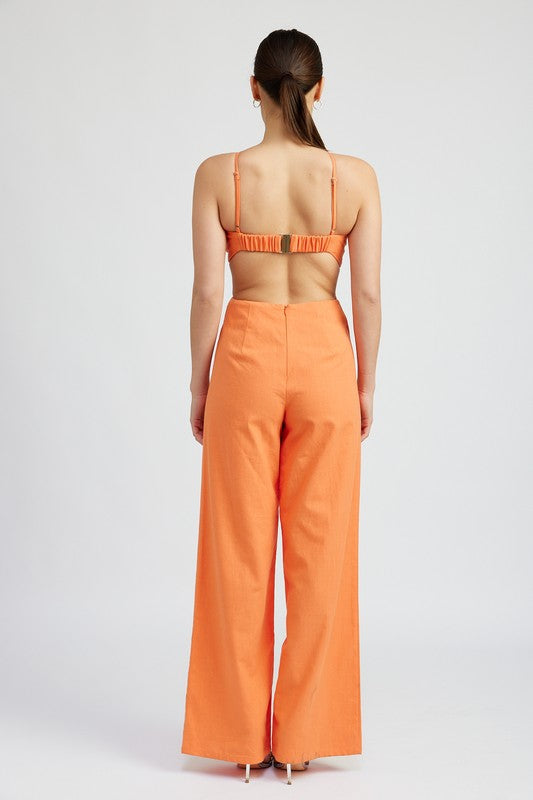 Double O Ring Cut Out Jumpsuit | us.meeeshop