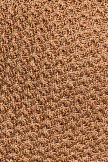 LE LIS Tassel Detail Spaghetti Sweater Crop Top | us.meeeshop