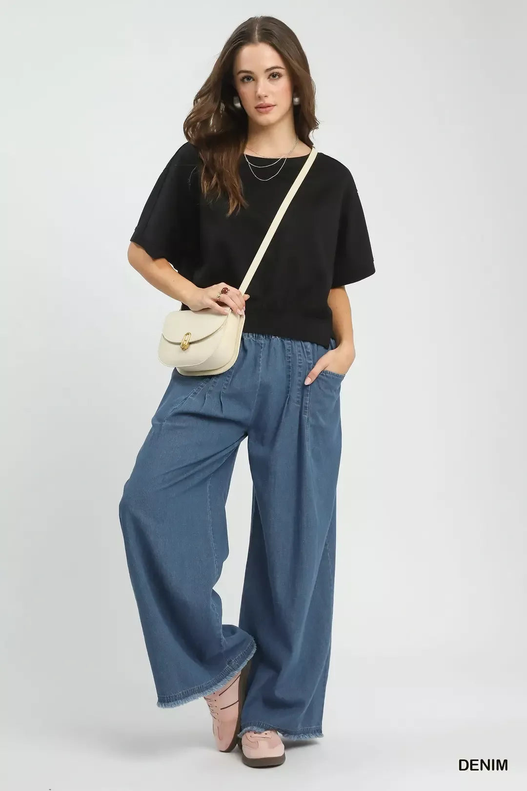 umgee stone washed Umgee Stone Washed Wide Leg Pants view 3 (bottom) - shop at us.meeeshop
