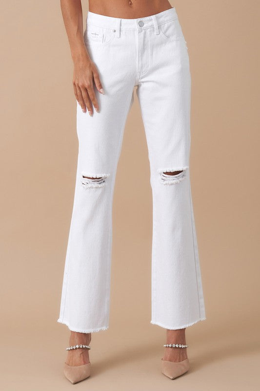 high rise slim High Rise Slim Straight OPTIC WHITE (piece) - shop at us.meeeshop