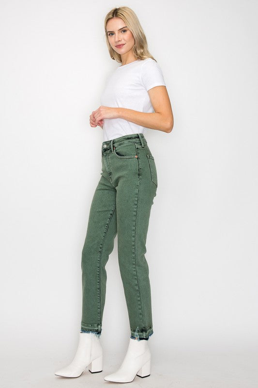 elena tummy control Elena Tummy Control High Rise Straight Jeans view 16 (bottom) - shop at us.meeeshop