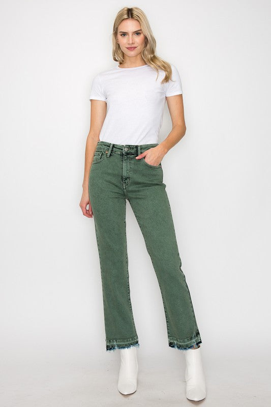 elena tummy control Elena Tummy Control High Rise Straight Jeans view 17 (bottom) - shop at us.meeeshop