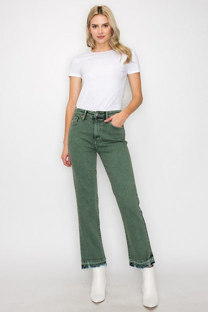 elena tummy control Elena Tummy Control High Rise Straight Jeans view 17 (bottom) - shop at us.meeeshop