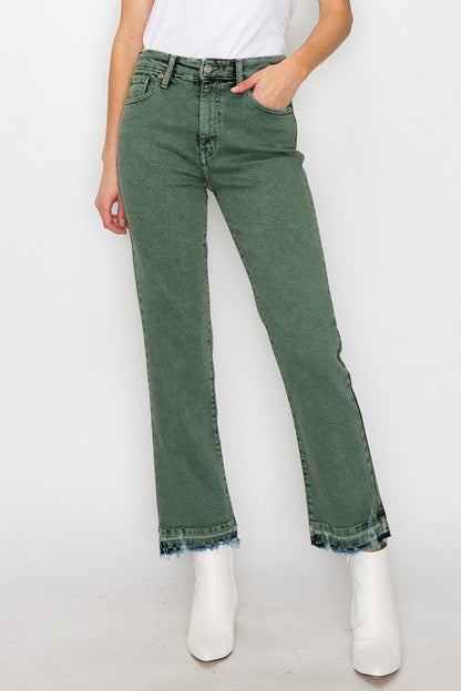 elena tummy control Elena Tummy Control High Rise Straight Jeans view 11 (bottom) - shop at us.meeeshop