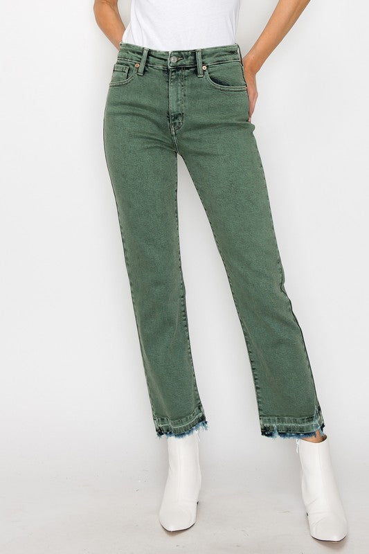 elena tummy control Elena Tummy Control High Rise Straight Jeans view 15 (bottom) - shop at us.meeeshop