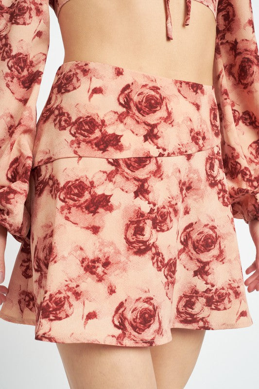 Emory Park Floral Flared Mini Skirt | us.meeeshop