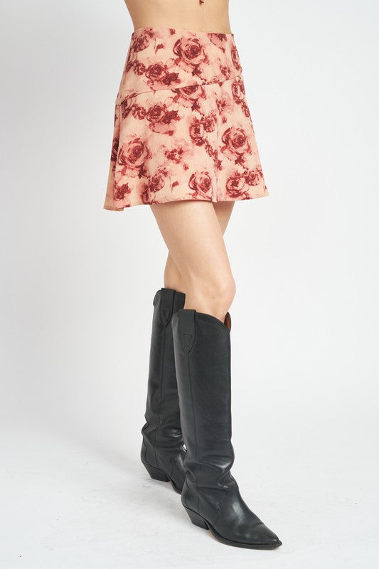 Emory Park Floral Flared Mini Skirt | us.meeeshop