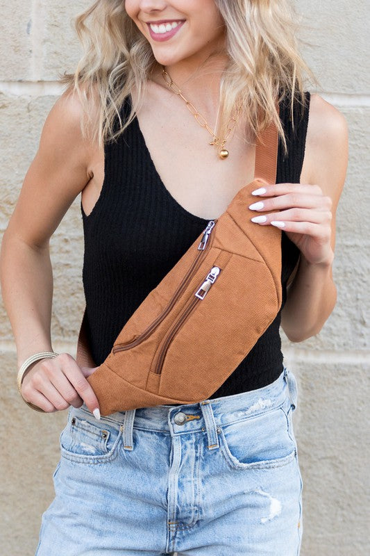amari corduroy sling Amari Corduroy Sling / Belt Bag Black (bag) - shop at us.meeeshop