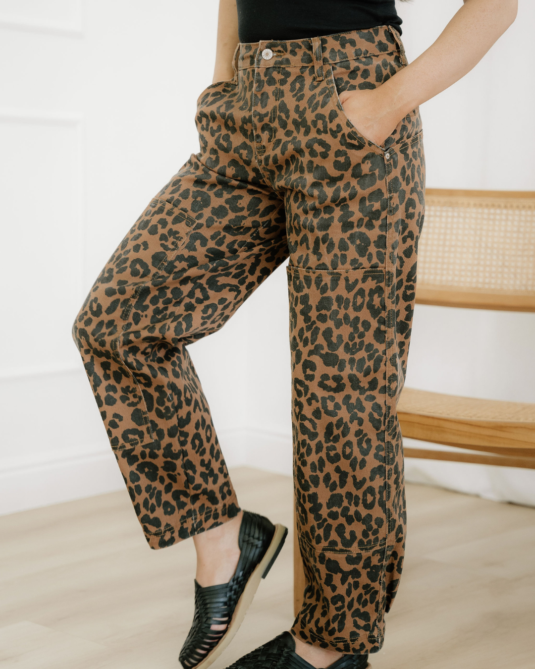 meadow leopard print Meadow Leopard Print Jeans view 6 (bottom) - shop at us.meeeshop