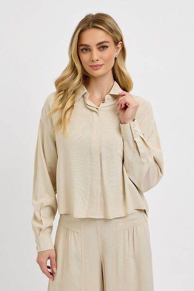 RISEN Button Down Long Sleeve Shirt - us.meeeshop