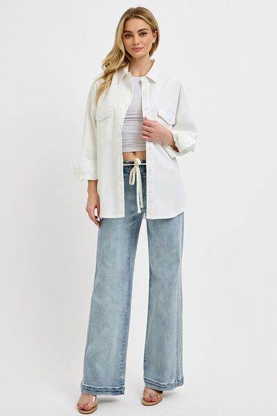 RISEN Straight Leg Jeans with Pockets Plus Size - us.meeeshop