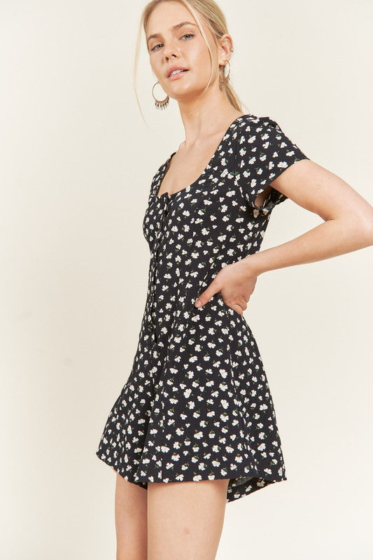 Floral Button Down Romper | view 2 | Jade by Jane | us.meeeshop