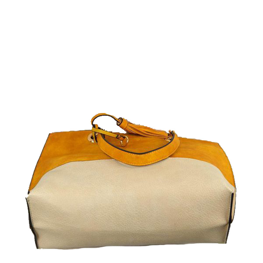 2 N1 Vegan Tote Handbag Pouch Faux Leather Tote Bag view 10 - Vegan Purse Tote