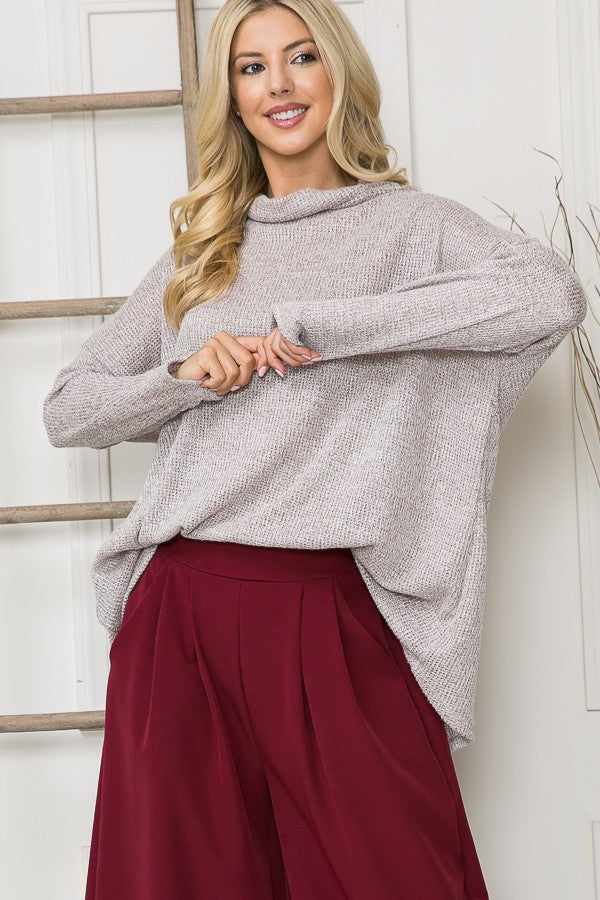 2 Tone Light Sweater in Black Combo view 2 (top)