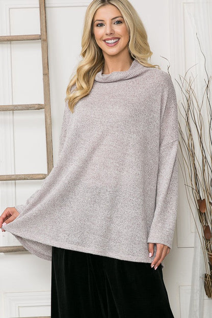 2 Tone Light Sweater in Rose Combo view 3 (top)