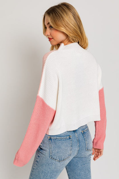 LE LIS Color Block Oversize Sweater | us.meeeshop