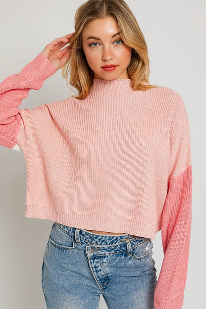 LE LIS Color Block Oversize Sweater | us.meeeshop