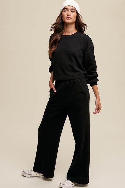 Listicle Knit Sweat Top and Pants Athleisure Lounge Sets | us.meeeshop