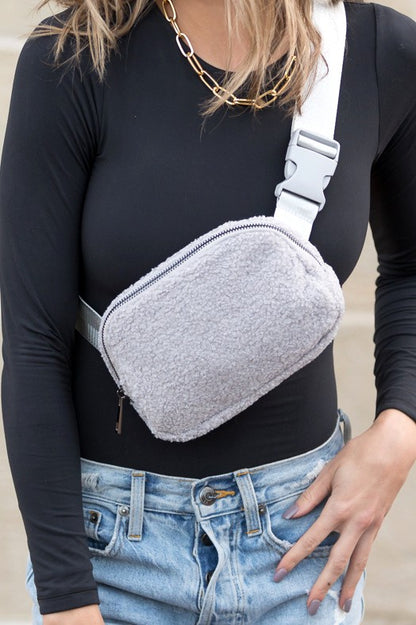 lola boucle sherpa Lola Boucle Sherpa Sling/belt Bag view 11 (bag) - shop at us.meeeshop
