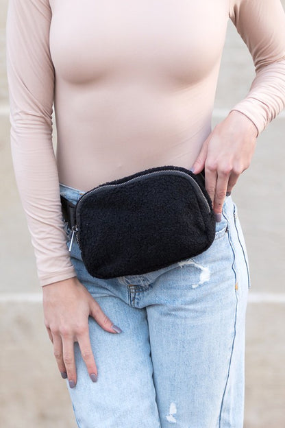 lola boucle sherpa Lola Boucle Sherpa Sling/belt Bag view 5 (bag) - shop at us.meeeshop