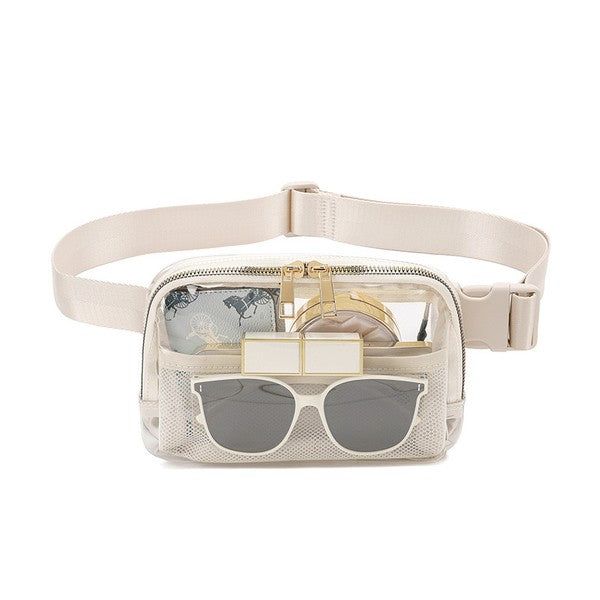 Juni Clear Stadium Belt Bag us.meeeshop -  Handbags