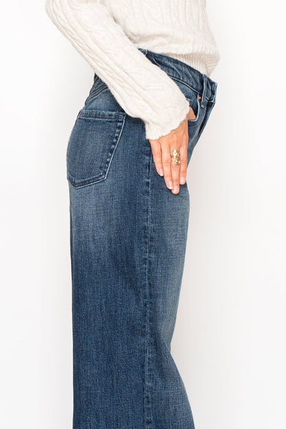 tummy control high Tummy Control High Rise A-wide Jeans view 17 (bottom) - shop at us.meeeshop