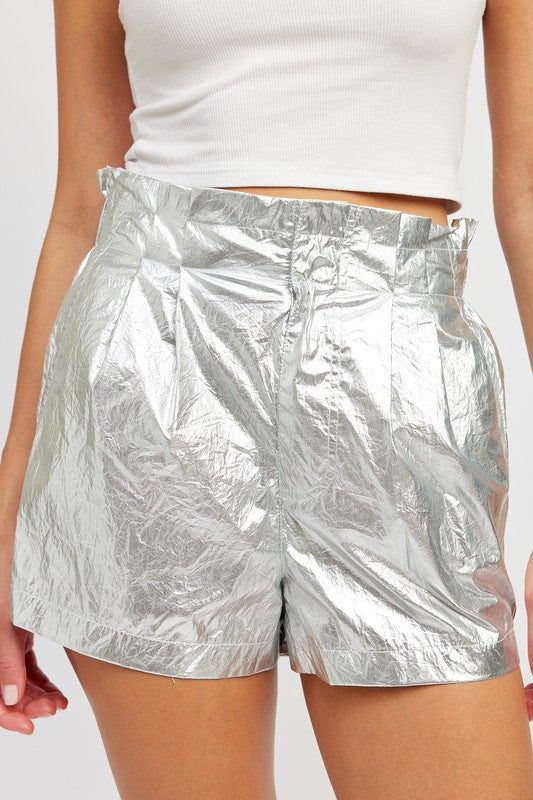 Emory Park Paperbag Metallic Shorts | us.meeeshop