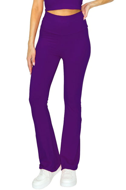 cotton solid stretch Cotton Solid Stretch Yoga Pants view 6 (bottom) - shop at us.meeeshop