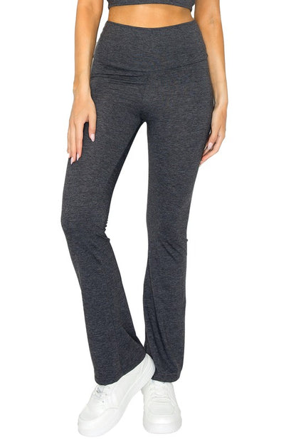 cotton solid stretch Cotton Solid Stretch Yoga Pants view 11 (bottom) - shop at us.meeeshop