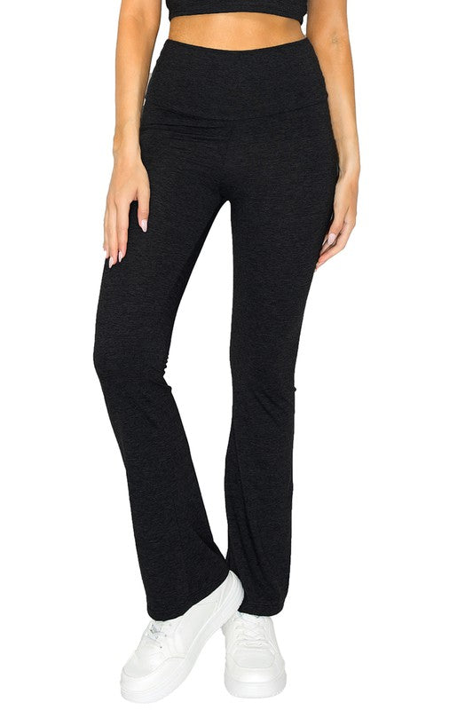 cotton solid stretch Cotton Solid Stretch Yoga Pants view 10 (bottom) - shop at us.meeeshop