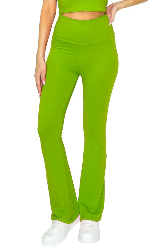 cotton solid stretch Cotton Solid Stretch Yoga Pants view 15 (bottom) - shop at us.meeeshop