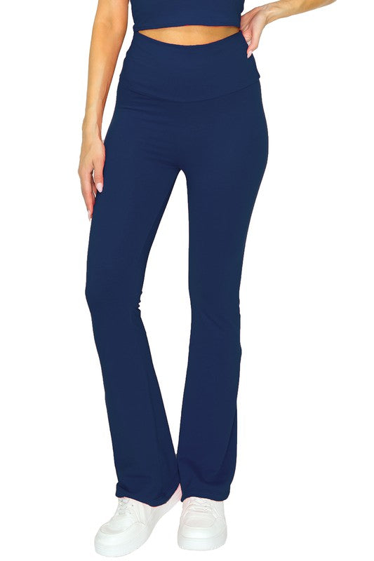 cotton solid stretch Cotton Solid Stretch Yoga Pants view 17 (bottom) - shop at us.meeeshop