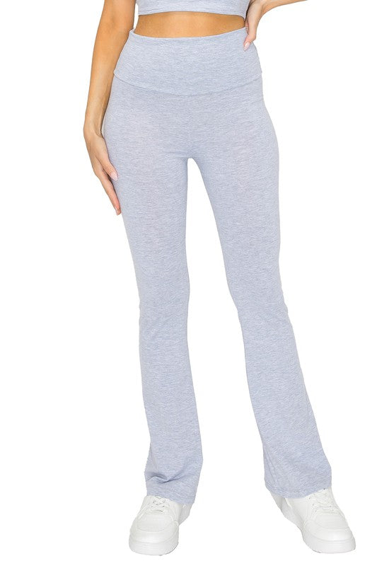 cotton solid stretch Cotton Solid Stretch Yoga Pants view 13 (bottom) - shop at us.meeeshop