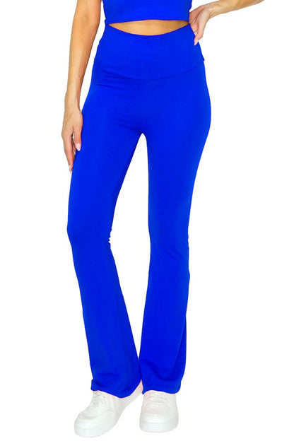 cotton solid stretch Cotton Solid Stretch Yoga Pants view 7 (bottom) - shop at us.meeeshop