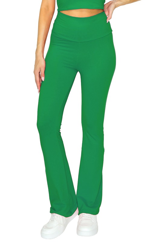 cotton solid stretch Cotton Solid Stretch Yoga Pants view 12 (bottom) - shop at us.meeeshop
