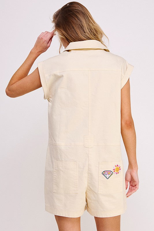 Cotton Twill Utility Romper | view 14 | Jade by Jane | us.meeeshop