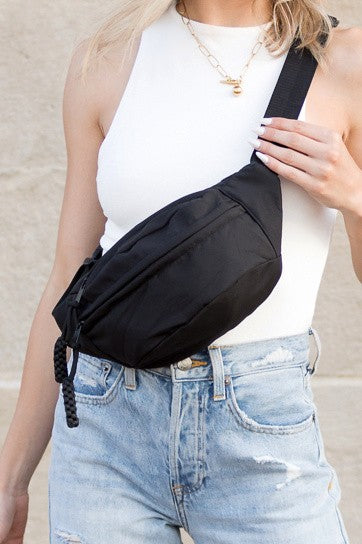 marisa nylon crescent Marisa Nylon Crescent Sling Belt Bum Fanny Bag view 2 (bag) - shop at us.meeeshop