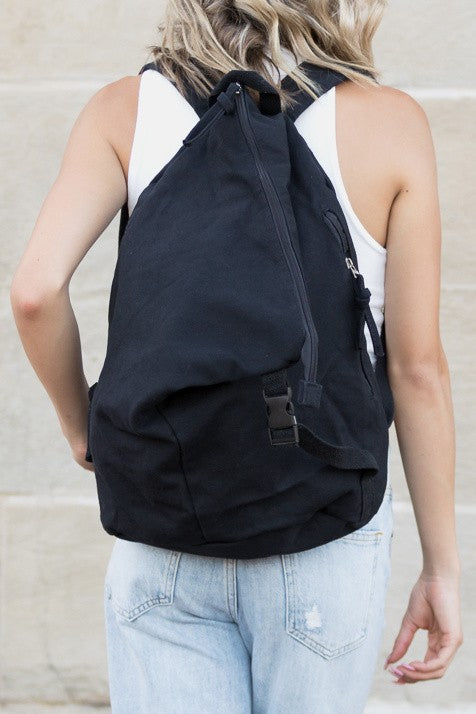 Kai Asymmetric Canvas Backpack | us.meeeshop