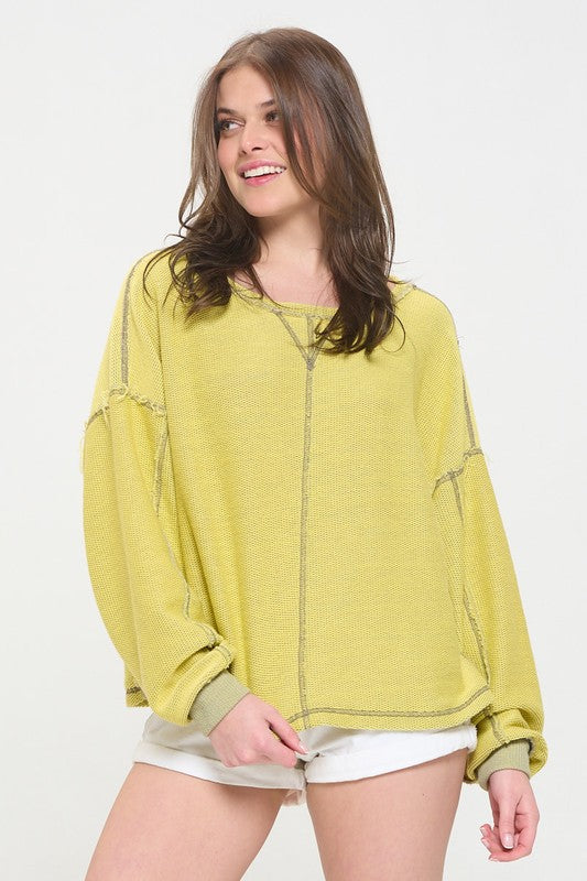 Long Dolman Sleeve Round Neck Casual Knit Sweater | view 13 | Jade by Jane | us.meeeshop