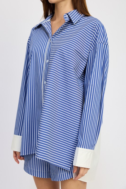 Oversized Striped Shirt | us.meeeshop