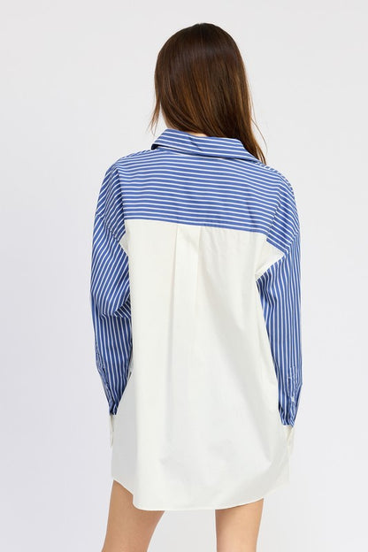 Oversized Striped Shirt | us.meeeshop