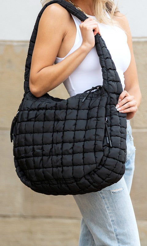 Taylor Quilted Puffer Tote (women's handbags) view 2 - shop at us.meeeshop