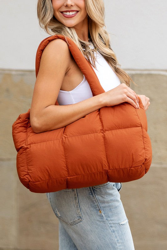 daphne puffer tote Daphne Puffer Tote view 2 (bag) - shop at us.meeeshop