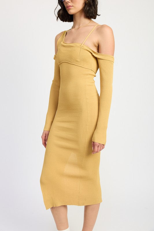 off shoulder long Off Shoulder Long Sleeve Maxi Dress view 2 (dress) - shop at us.meeeshop