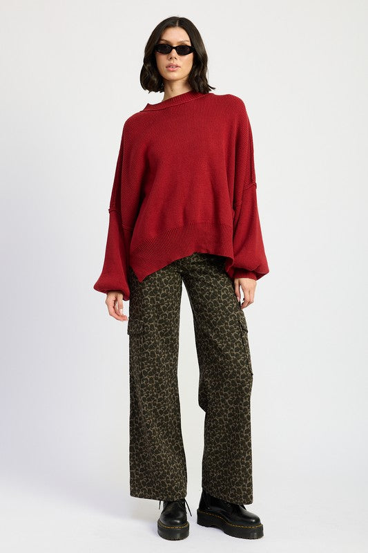 MID RISE WIDE LEG CARGO PANTS | view 3 | Emory Park | us.meeeshop
