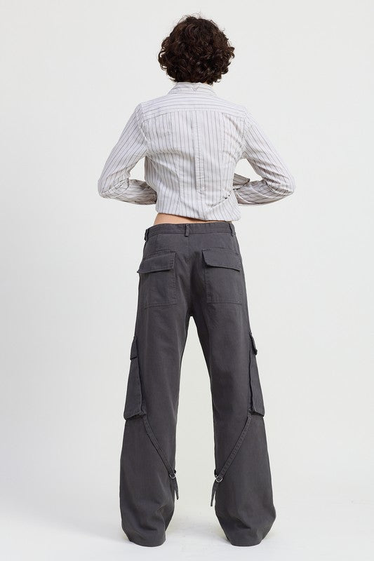 Cargo Pants with Pocket Detail | view 9 | Emory Park | us.meeeshop