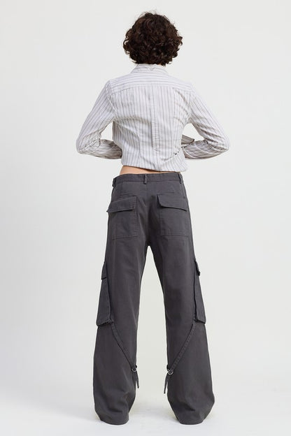 Cargo Pants with Pocket Detail | view 9 | Emory Park | us.meeeshop