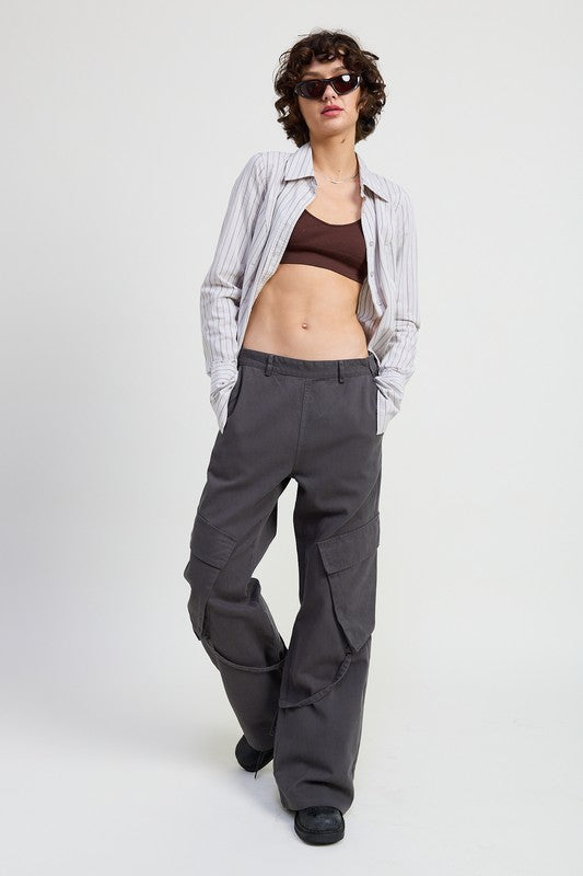 Cargo Pants with Pocket Detail | view 5 | Emory Park | us.meeeshop
