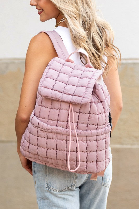 Stevie Quilted Puffer Backpack (women's handbags) view 2 - shop at us.meeeshop