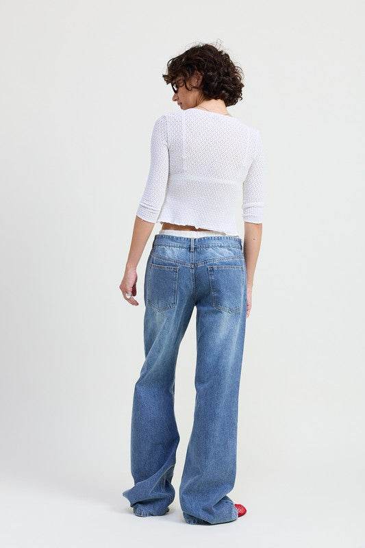 Low Rise Denim Jean - us.meeeshop